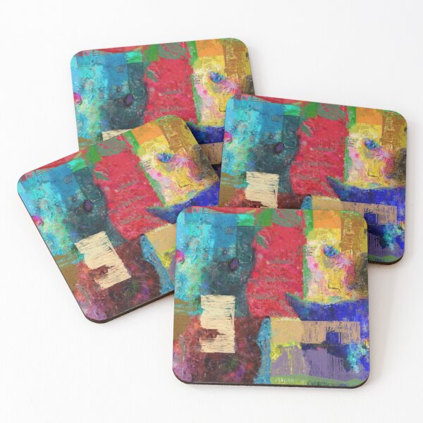 Item preview, Abstract painting. Colorful cats designed and sold by MTShoppingLine.