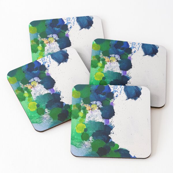 Item preview, Lots of green watercolor, teal blue green designed and sold by Myartspace.