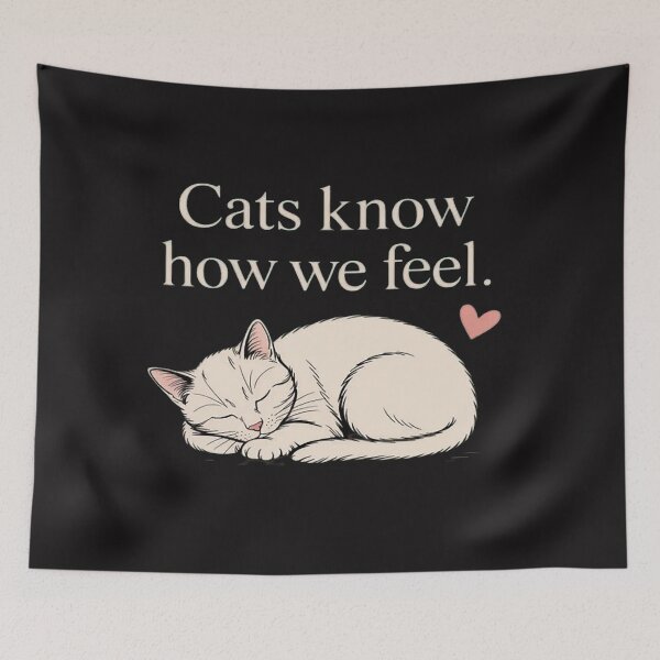 Item preview, Funny Cats Know How We Feel Cat Nap Heart novelty designed and sold by JosephMelendez6.