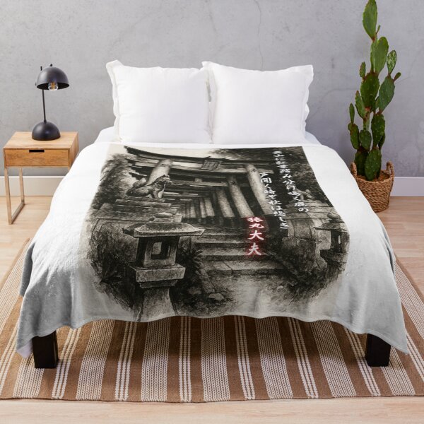 Item preview, Torii Gate and Autumn Poem Ink Art designed and sold by MINE Design-Works.
