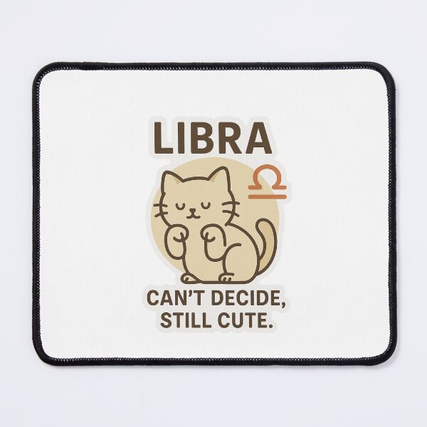 Item preview, Libra Zodiac Cat Sticker | Funny Astrology Gift for Libra Lovers – Kawaii Celestial Cat Design designed and sold by mirozeliea.