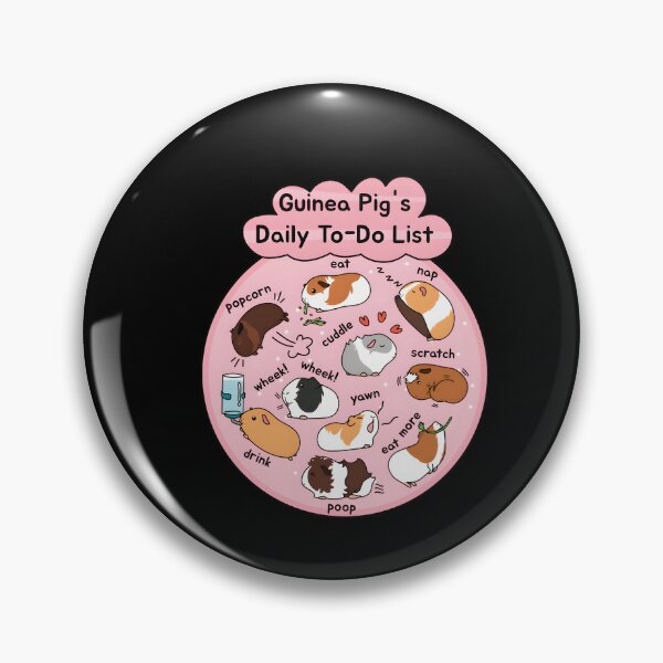 Item preview, Guinea Pig Daily To-Do List — Pink Background designed and sold by LiviaBarrosMelo.