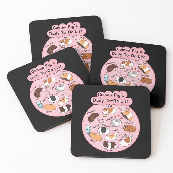 Item preview, Guinea Pig Daily To-Do List — Pink Background designed and sold by LiviaBarrosMelo.