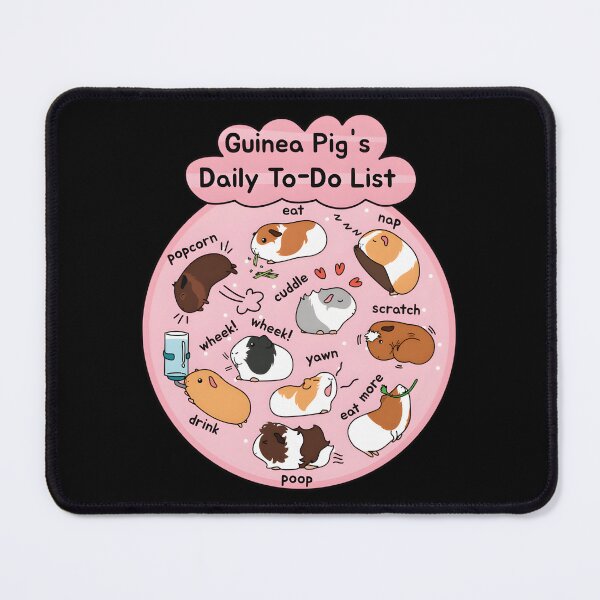 Item preview, Guinea Pig Daily To-Do List — Pink Background designed and sold by LiviaBarrosMelo.