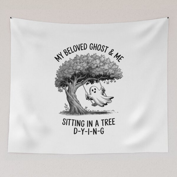 Item preview, My Beloved Ghost & Me Sitting In A Tree Dying designed and sold by VENOM0RIOT.