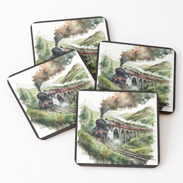 Item preview, Steam Engine on Bridge Artwork  designed and sold by NivyasArtistry.