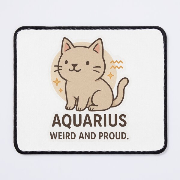 Item preview, Aquarius Zodiac Cat Sticker | Funny & Unique Astrology Gift for Aquarius Lovers – Kawaii Celestial Cat Design designed and sold by mirozeliea.