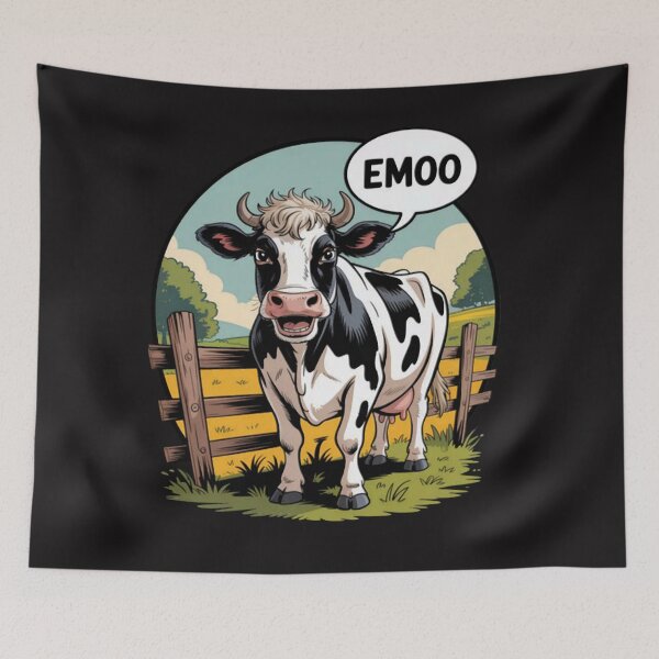 Item preview, Funny Emoo Cow Halloween Goth Punk Grunge designed and sold by JosephMelendez6.