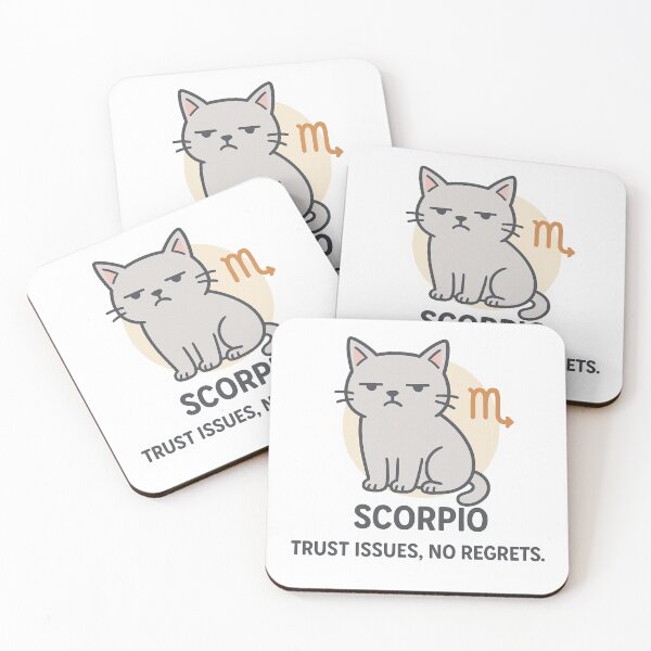 Item preview, Scorpio Zodiac Cat Sticker | Funny & Mysterious Astrology Gift for Scorpio Lovers – Kawaii Celestial Cat Design designed and sold by mirozeliea.