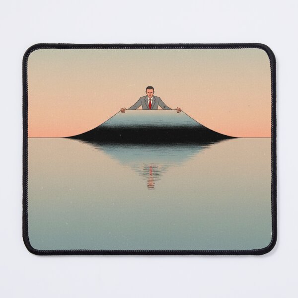 Item preview, Horizon Divider Conceptual Art - Surreal Man Pulling Water Reflection Minimalist Design designed and sold by j-2k.
