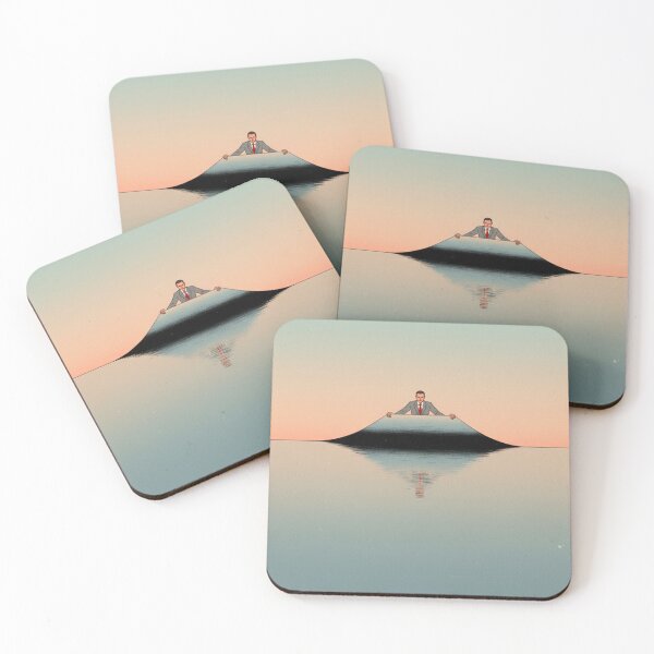 Item preview, Horizon Divider Conceptual Art - Surreal Man Pulling Water Reflection Minimalist Design designed and sold by j-2k.
