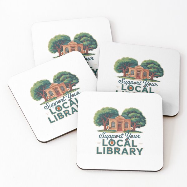 Artikelvorschau, Support Your Local Library – Book Lover Quote Design entworfen und verkauft von Love Between Pages.