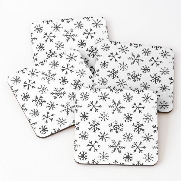 Item preview, Black & White Snowflake Pattern designed and sold by XMasLovers.