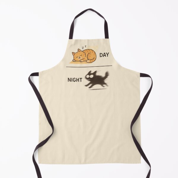 Item preview, Day vs Night Cat - Sleeping Cat vs Zoomies Silhouette designed and sold by MiLaKK.