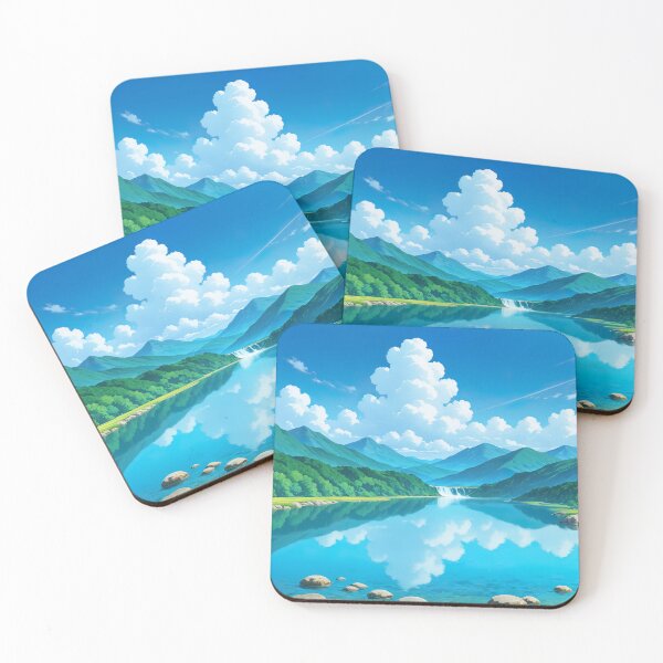 Item preview, Lake and river landscape surrounded by mountains designed and sold by Djscusa.