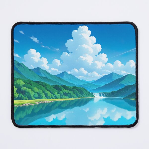 Item preview, Lake and river landscape surrounded by mountains designed and sold by Djscusa.