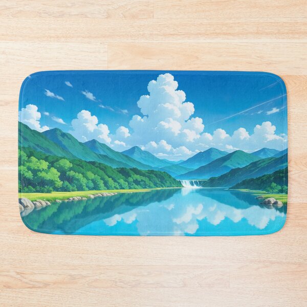 Item preview, Lake and river landscape surrounded by mountains designed and sold by Djscusa.