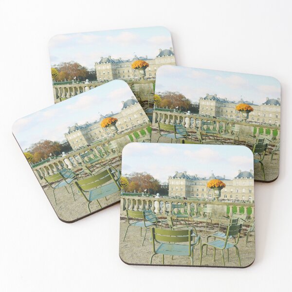 Item preview, Luxembourg Gardens in Paris - Travel Art Print of Iconic Green Chairs designed and sold by CarolinaReina.