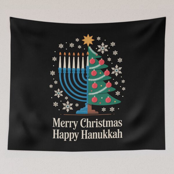Item preview, Merry Happy Christmas Hanukkah designed and sold by georgiaarsnal.