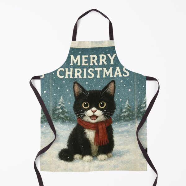 Item preview, Adorable Tuxedo Cat and The First Snow designed and sold by Cat-loveparttime.