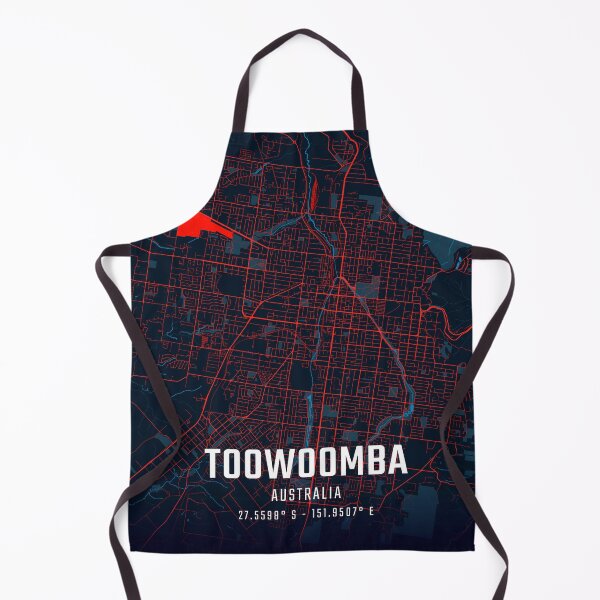 Item preview, Toowoomba Red & Blue Minimalist Map designed and sold by HomeLivingCo.