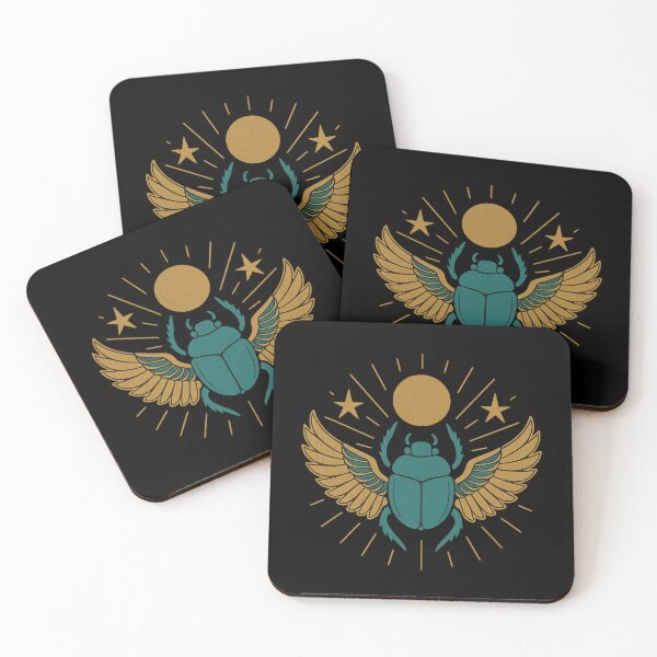 Item preview, Egyptian Winged Scarab (Khepri) – Sun Disk & Stars designed and sold by Eye Of Horus.