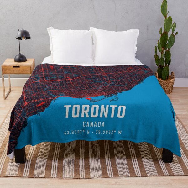 Item preview, Toronto Red & Blue Minimalist Map designed and sold by HomeLivingCo.