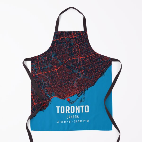 Item preview, Toronto Red & Blue Minimalist Map designed and sold by HomeLivingCo.