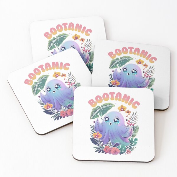 Item preview, Whimsical Ghost with Tropical Plants and Bootanic Text designed and sold by RuweisVibes.