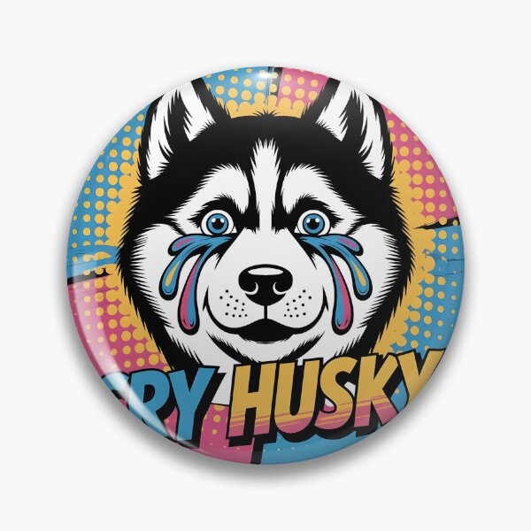 Item preview, Cry Husky – Funny Pop Art Husky Design designed and sold by Design333.