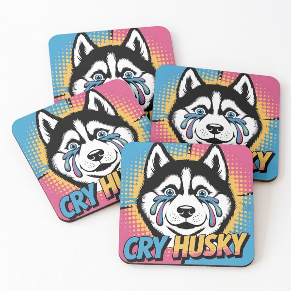 Item preview, Cry Husky – Funny Pop Art Husky Design designed and sold by Design333.