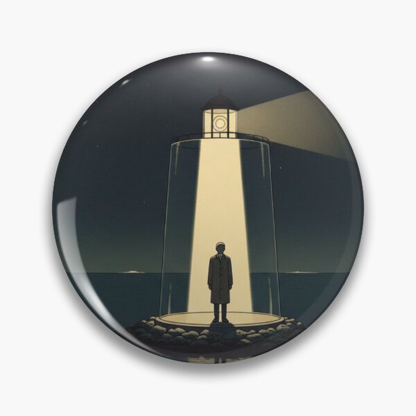 Item preview, Lighthouse Trap Conceptual Art - Isolation and Guidance Surreal Minimalist Print designed and sold by j-2k.