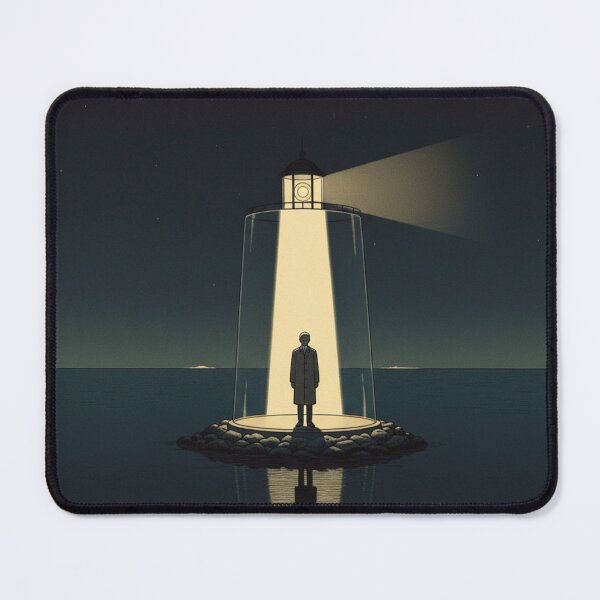 Item preview, Lighthouse Trap Conceptual Art - Isolation and Guidance Surreal Minimalist Print designed and sold by j-2k.