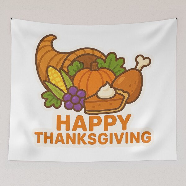 Item preview, Alche-Art’s Happy Thanksgiving Cornucopia Sticker designed and sold by AlcheArtsStudio.