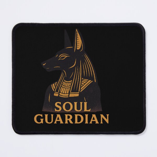 Item preview, Anubis Egyptian Jackal God – Soul Guardian (Gold on Black) designed and sold by Eye Of Horus.