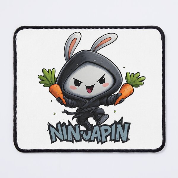 Item preview, Nin-japin – The Ninja Rabbit with Carrot Shuriken designed and sold by AGraphicLook.
