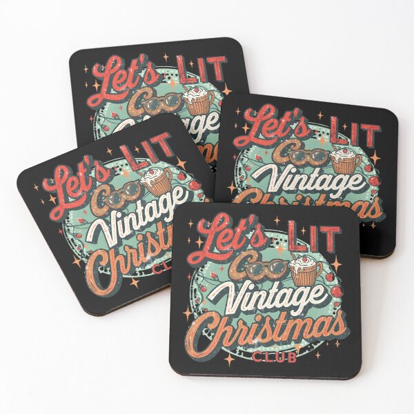 Item preview, Let’s Get Lit – Vintage Christmas Club Retro Design designed and sold by Graphic Therapist.