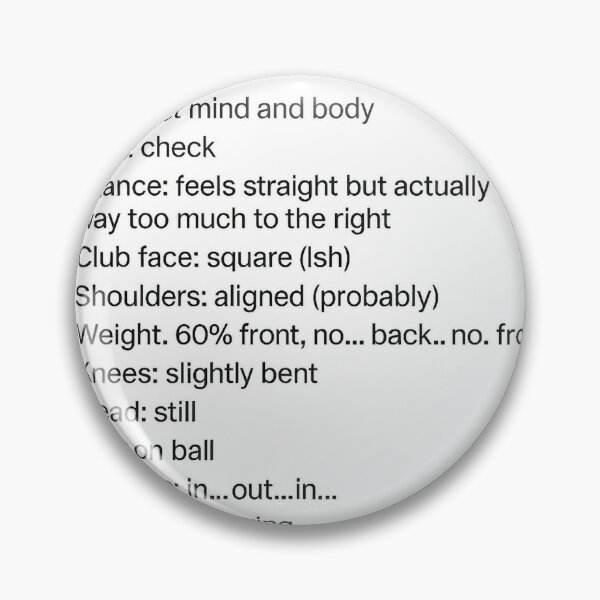 Item preview, Golf Swing Setup – Funny Minimalist Golf Checklist Design designed and sold by OffsideMindset.