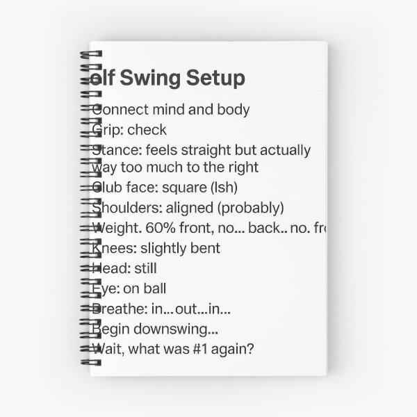 Item preview, Golf Swing Setup – Funny Minimalist Golf Checklist Design designed and sold by OffsideMindset.