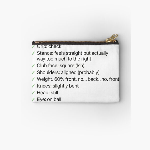 Item preview, Golf Swing Setup – Funny Minimalist Golf Checklist Design designed and sold by OffsideMindset.
