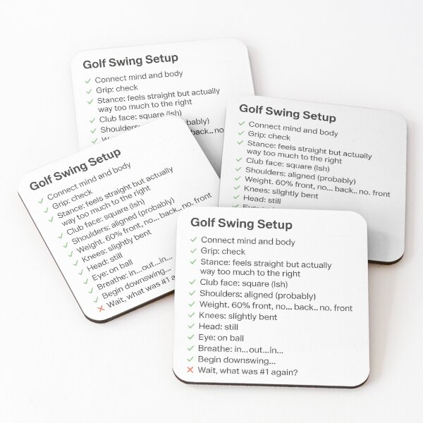 Item preview, Golf Swing Setup – Funny Minimalist Golf Checklist Design designed and sold by OffsideMindset.