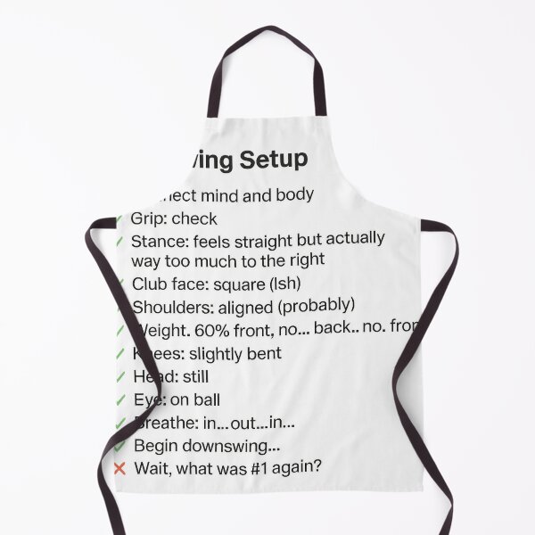 Item preview, Golf Swing Setup – Funny Minimalist Golf Checklist Design designed and sold by OffsideMindset.