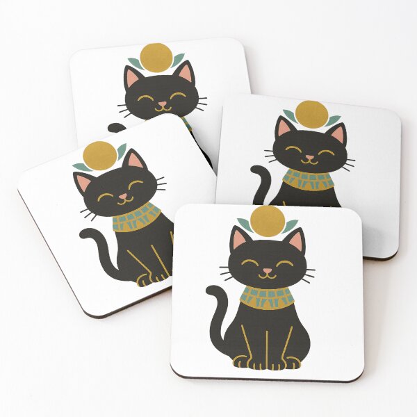 Item preview, Bastet Kawaii Egyptian Cat – Black Cat with Sun Disk designed and sold by Eye Of Horus.