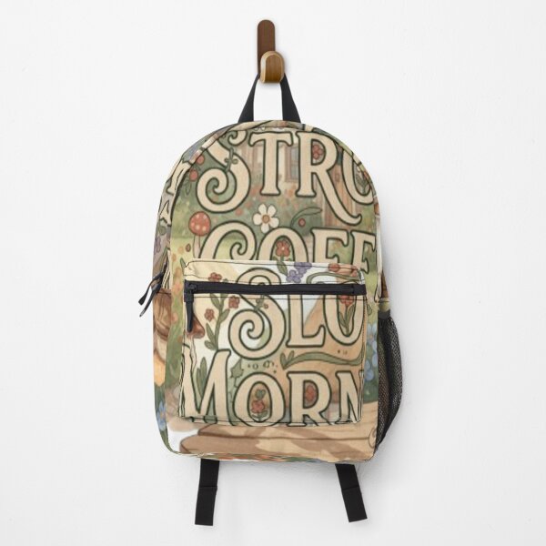 Item preview, Slow Mornings Strong Coffee | Cozy Cottagecore Coffee Art designed and sold by FunkyPatakha.