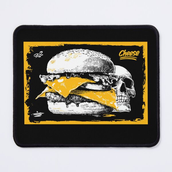 Item preview, Cheese Skull – Grunge Cheeseburger Art  designed and sold by Absyntart.