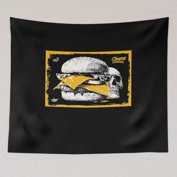 Item preview, Cheese Skull – Grunge Cheeseburger Art  designed and sold by Absyntart.