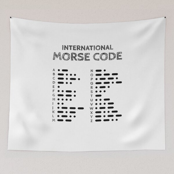 Item preview, International Morse Code Alphabet Chart 26 Letters Black designed and sold by AnnSign.