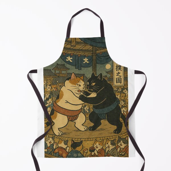 Item preview, The Great Cat Sumo Match – Neko no Ōzumō no Zu designed and sold by kawachiicute.