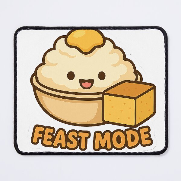 Item preview, Alche-Art’s Mashed Potato Feast Mode Sticker designed and sold by AlcheArtsStudio.