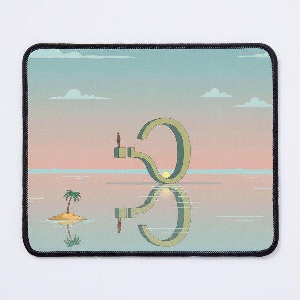 Item preview, The Question Mark Island Conceptual Art - Existential Paradox Surreal Minimalist Print designed and sold by j-2k.
